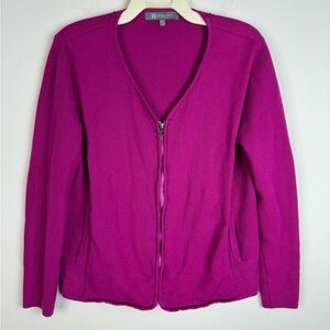 Title Nine Zip Cardigan Magenta XL